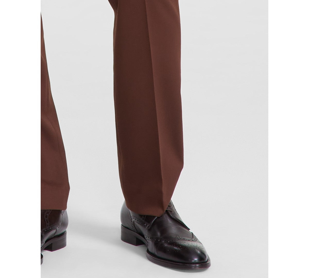 Tayion Mens Classic fit Dress Pants 38 / 30 Brown Solid
