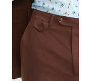 Tayion Mens Classic fit Dress Pants 38 / 30 Brown Solid