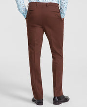 Tayion Mens Classic fit Dress Pants 38 / 30 Brown Solid