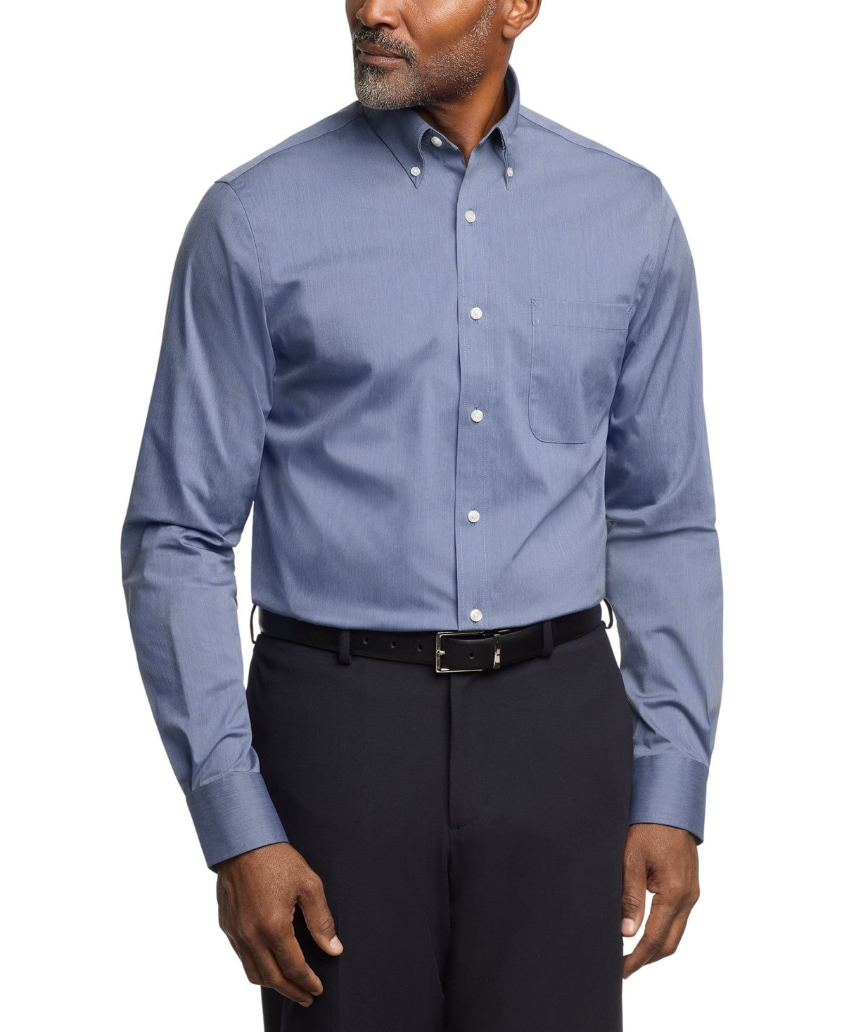 Tommy Hilfiger Mens Regular fit Dress Shirt Medium 15.5 in 32-33 Blue Solid