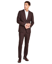 Nick Graham Mens Slim fit 2 Piece Suit 50 R / 45 Waist Rust Tic Plaid