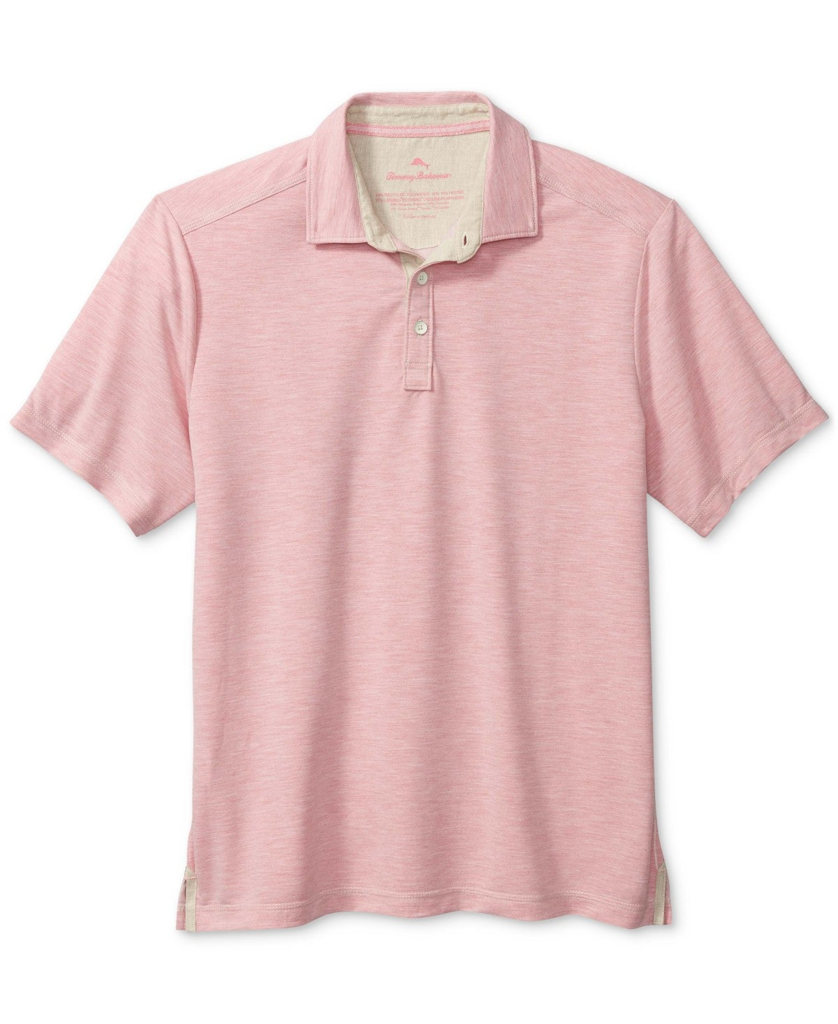 Tommy Bahama Men Regular fit Short Sleeve Polo Shirt Large Pink Solid