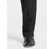 Tayion Mens Classic fit Dress Pants 36 / 32 Black Solid Stretch