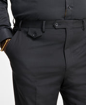 Tayion Collection Mens Classic fit Dress Pants 42 / 30 Black Solid