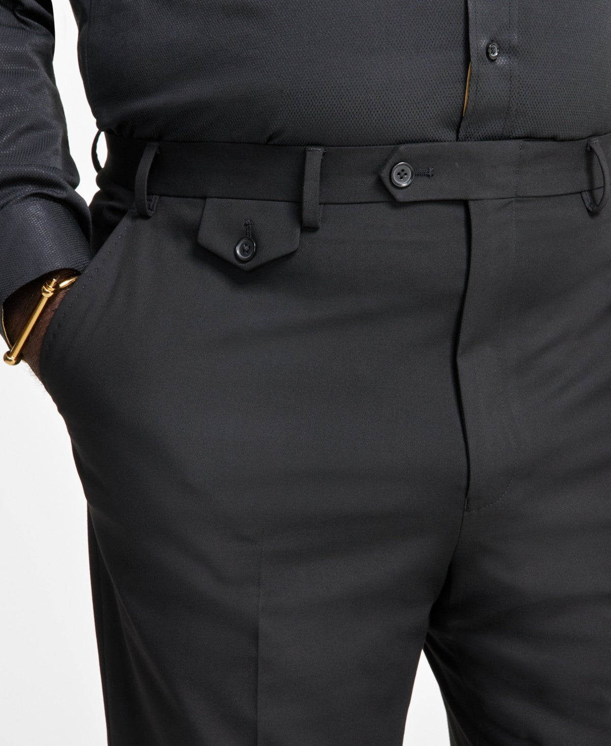 TAYION Mens Classic fit Dress Pants 38 / 34 Black Solid