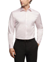 Calvin Klein Mens Regular fit Dress Shirt XXL 18 in 34-35 Pink Solid