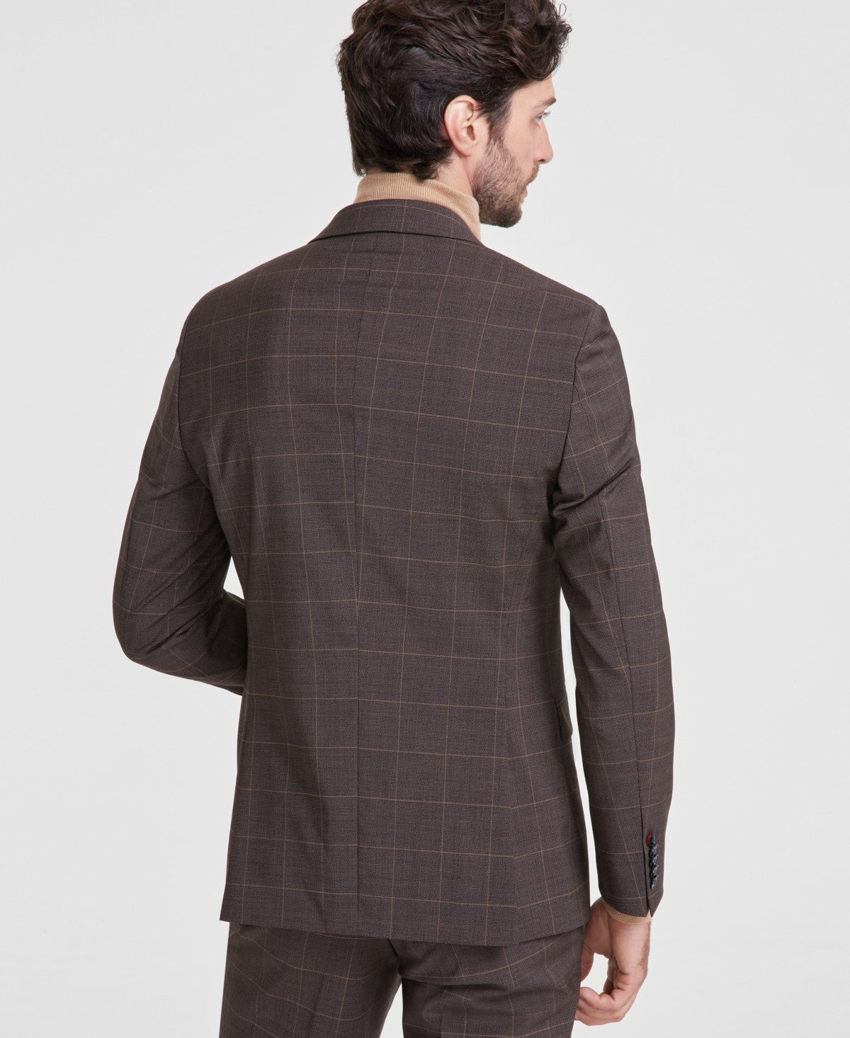 Hugo Boss Mens Modern fit Suit Jacket Blazer 42 R Brown Solid Stretch