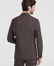 Hugo Boss Mens Modern fit Suit Jacket Blazer 38 S Brown Check