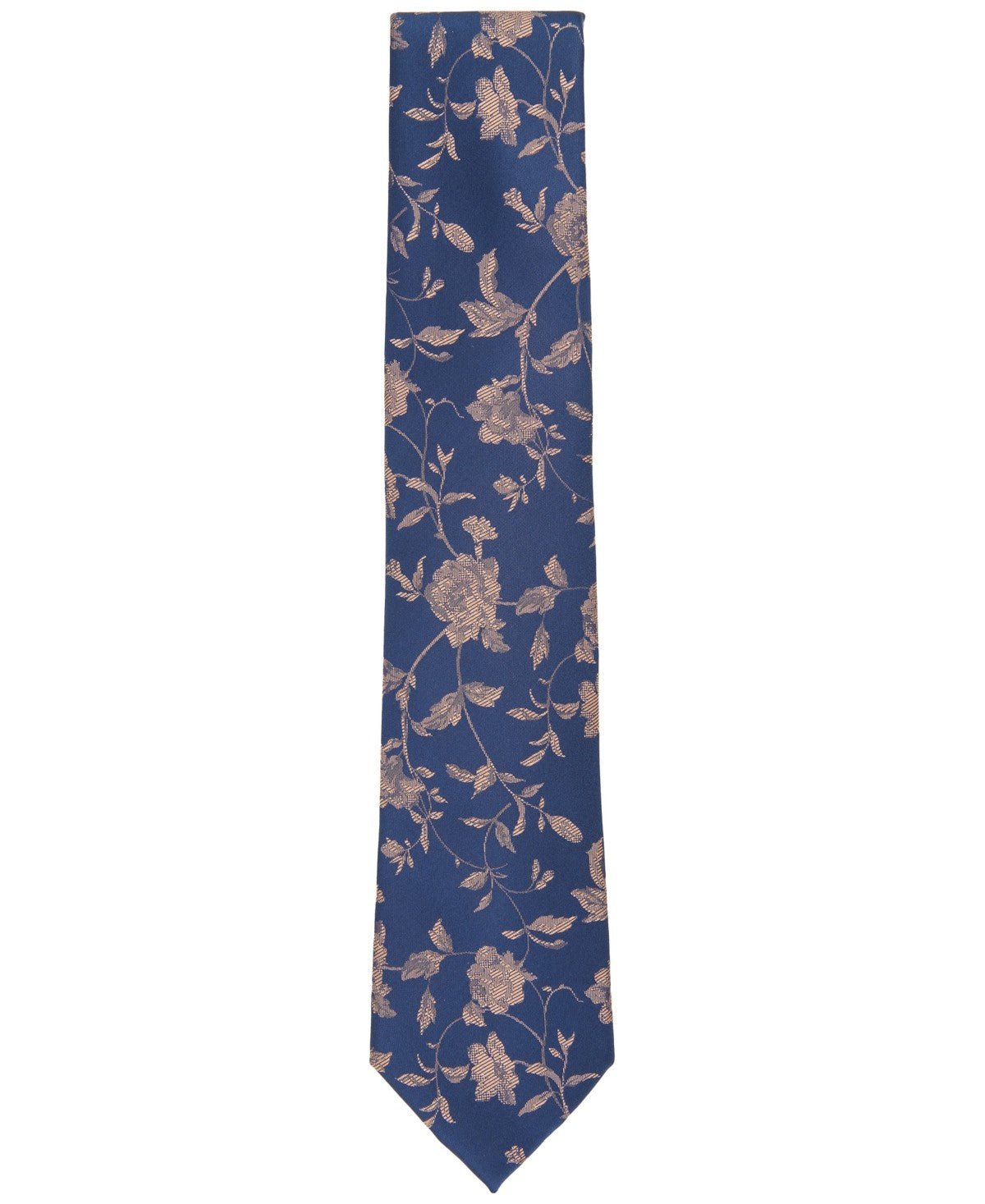 Michael Kors Mens Costine Floral Neck Tie Blue/Camel