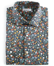 Bar Iii Mens Slim fit Dress Shirt XL 17-17.5 Long Sleeve Blue Floral