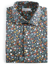 Bar Iii Mens Slim fit Dress Shirt XL 17-17.5 Long Sleeve Blue Floral