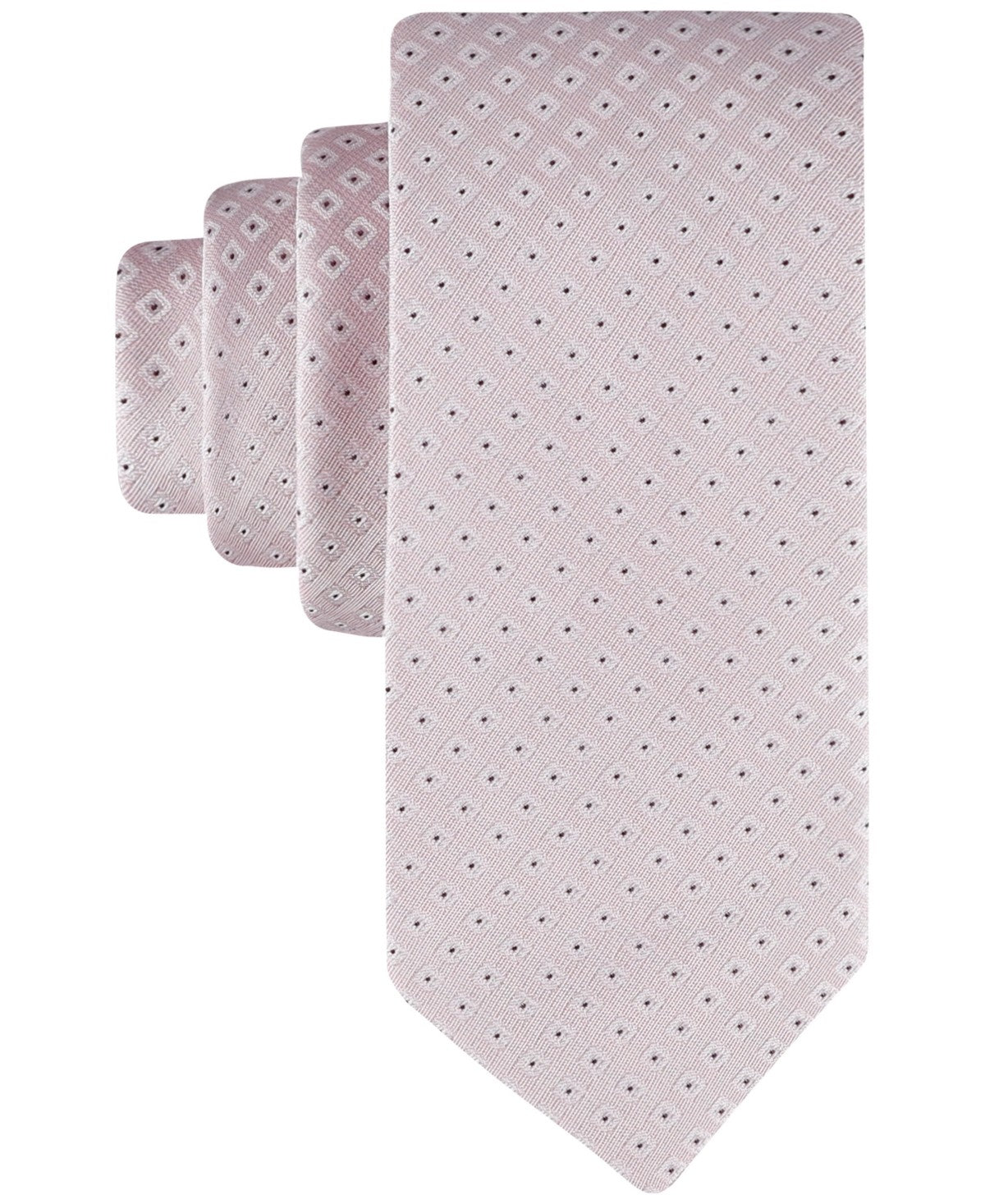 Calvin Klein Mens Tie Necktie One Size Pink Syrus Dot