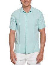 Cubavera Mens Regular fit Short Sleeve Button-Up Shirt XL Blue Solid