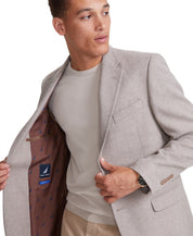 Nautica Mens Modern fit Sport Coat Blazer 48 R Beige Solid