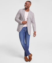 Tommy Hilfiger Mens Modern fit Sport Coat Blazer 38 S Beige Solid Stretch