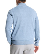 Nautica Mens Classic fit Long Sleeve Quarter zip Sweater Small Blue