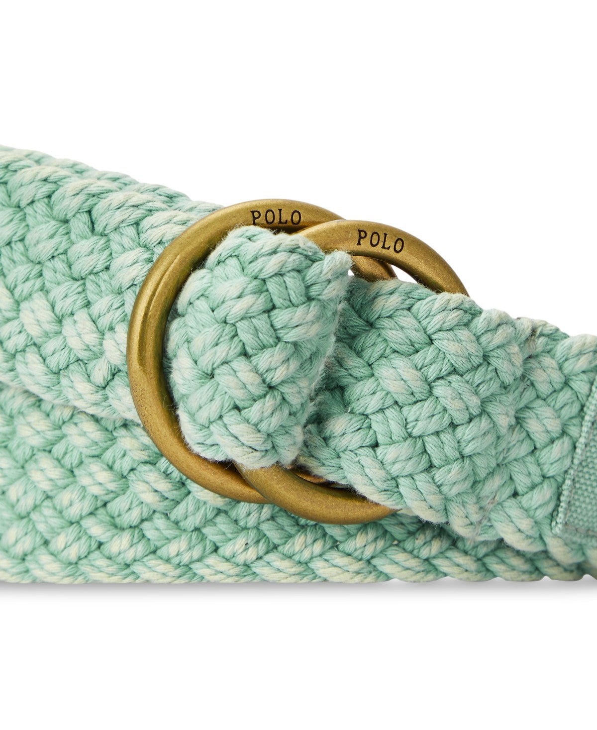 Polo Ralph Lauren Mens Braided Cotton Belt Mint Green Medium