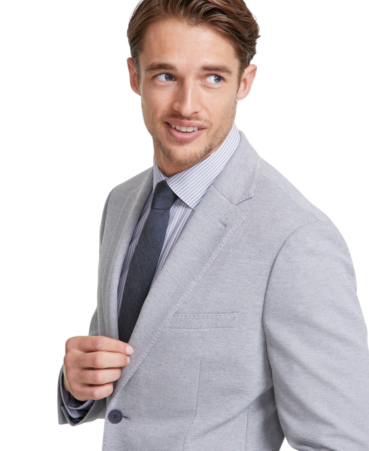 Calvin Klein Mens Slim fit Sport Coat Blazer 34 S Grey Solid