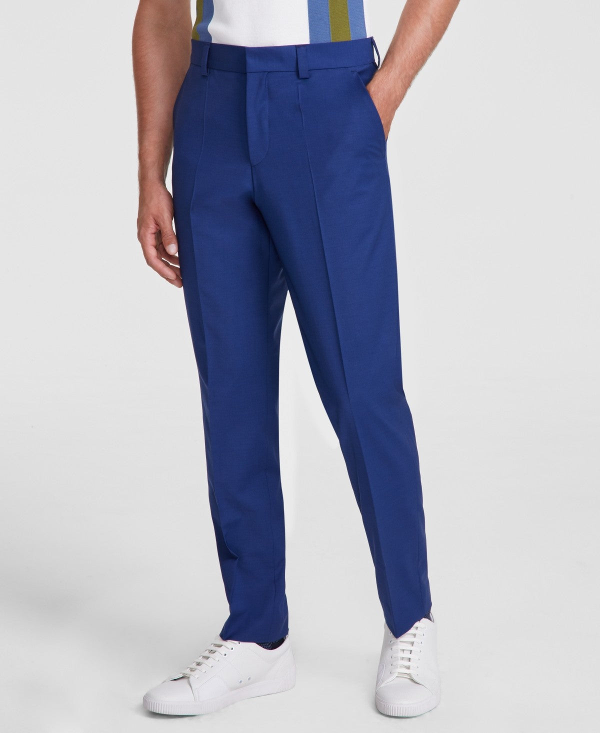 Hugo Boss Mens Modern fit Dress Pants 32 / 32 Blue Solid
