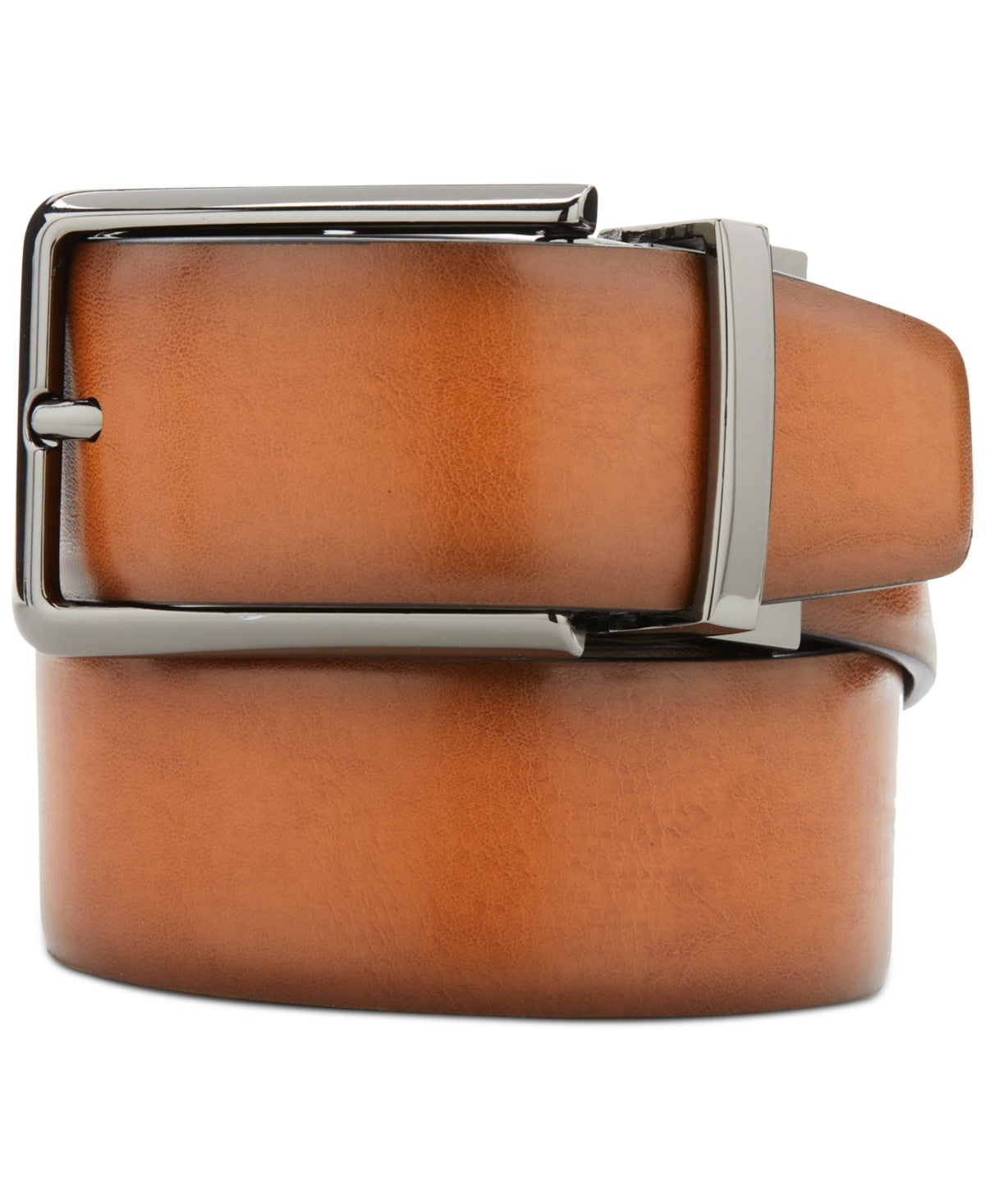 Perry Ellis Portfolio Mens Reversible Belt Brown Medium