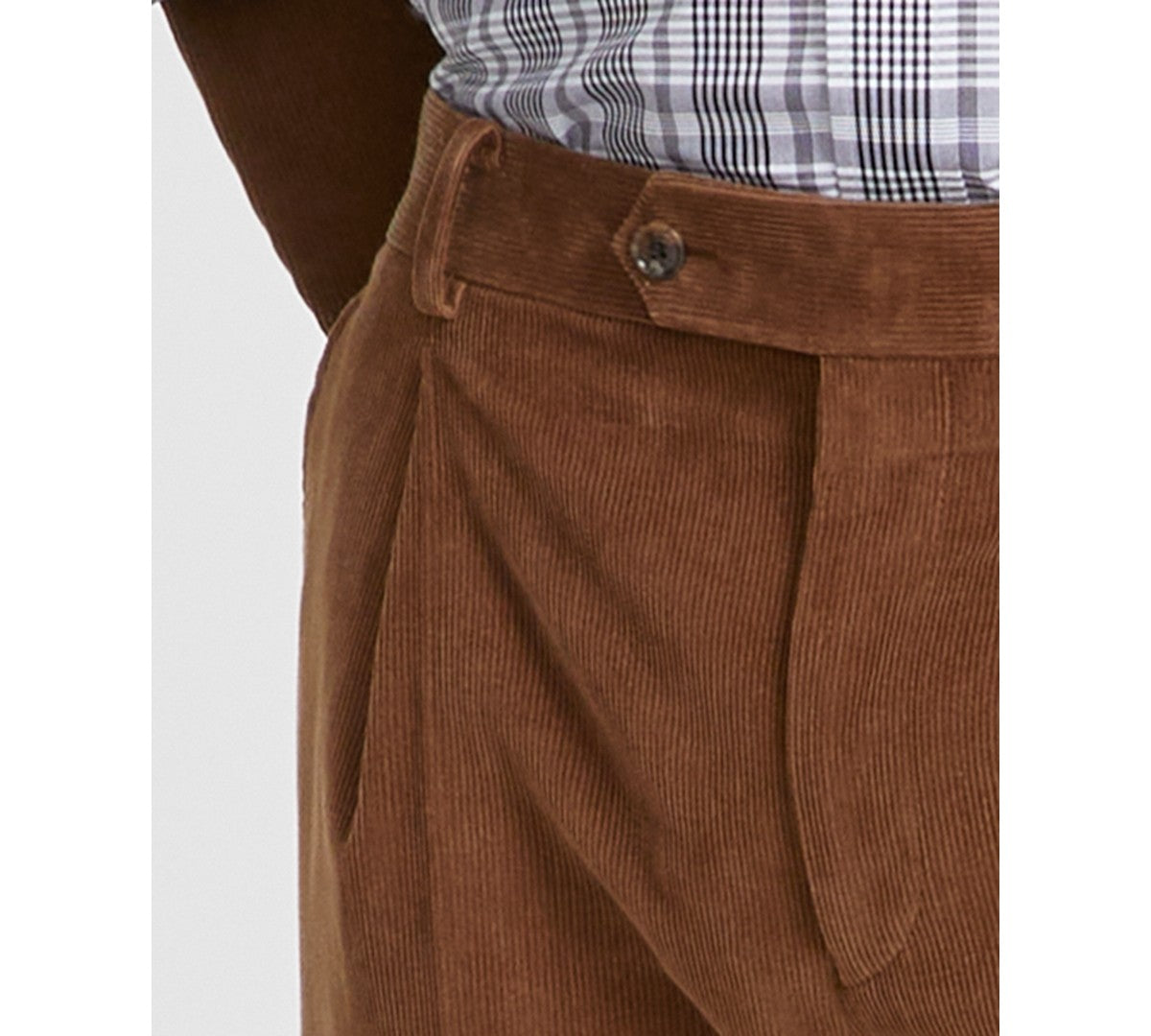 Tommy Hilfiger Mens Modern fit Dress Corduroy Pants 40 / 32 Brown Solid