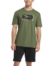 Reebok Mens Regular fit Short Sleeve T-Shirt Shirt XL Green Solid