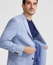 Michael Kors Mens Classic fit Sport Coat Blazer 42 L Light Blue
