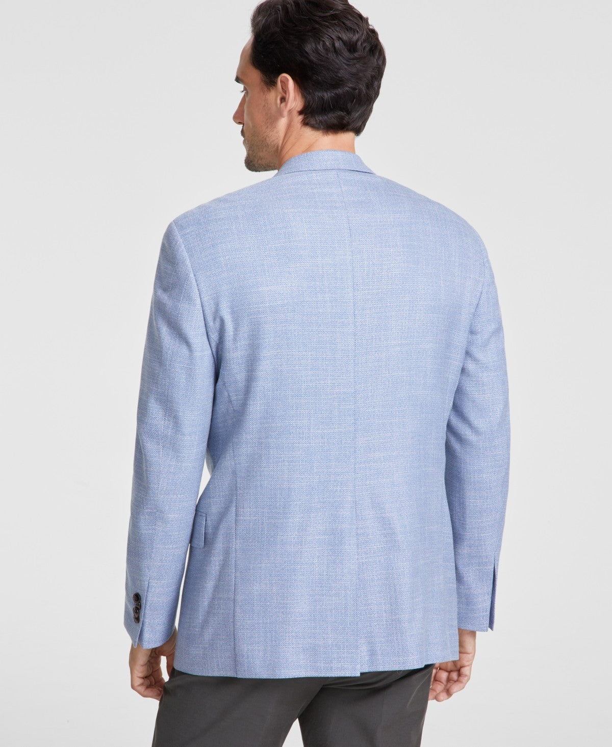 Michael Kors Mens Classic fit Sport Coat Blazer 46 R Light Blue Solid