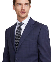 Calvin Klein Mens Slim fit Wool Suit Jacket Blazer 42 R Blue Plaid