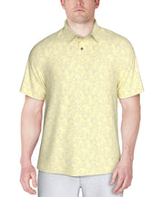 Pga Tour Mens Regular fit Short Sleeve Polo Shirt Large Light Yellow