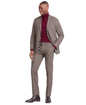 Kenneth Cole Mens Slim fit 2 Piece Suit 44 R / 37 Waist Brown Check Stretch