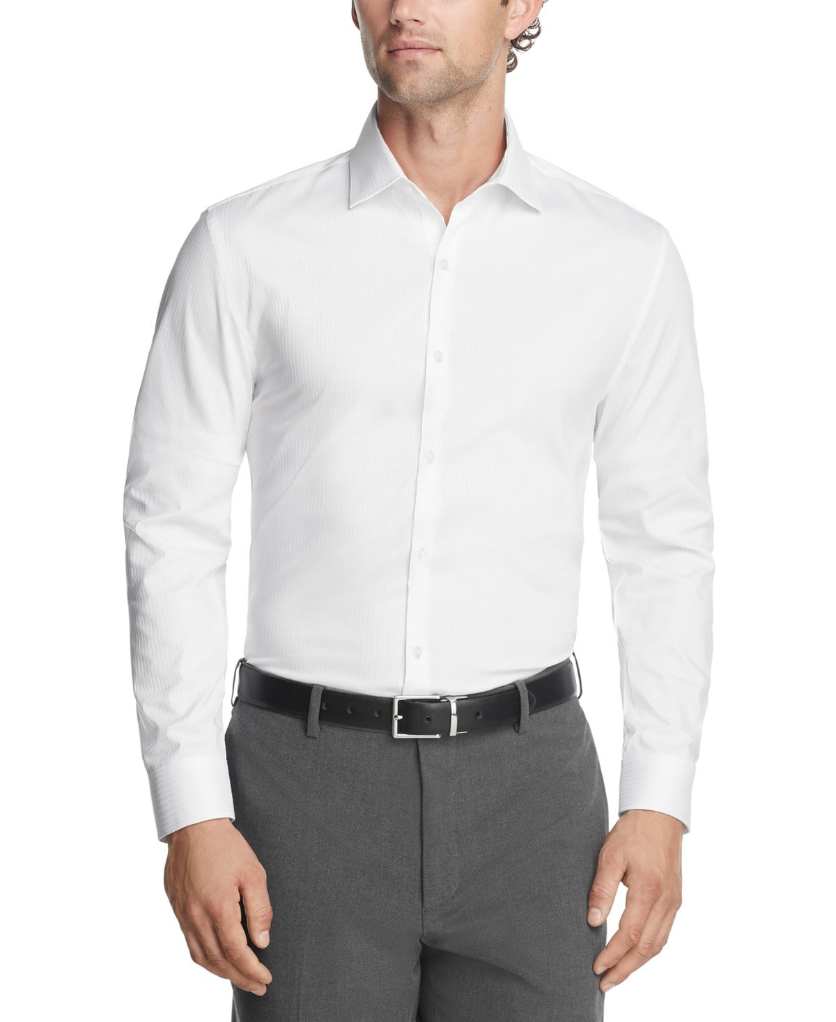 Kenneth Cole Reaction Mens Slim fit Dress Shirt XXL 18 in 36-37 White