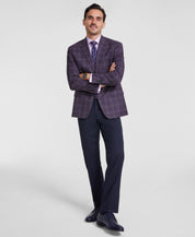 Michael Kors Mens Classic fit Sport Coat Blazer 50 L Purple Plaid