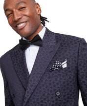 Tayion Mens Classic fit Suit Jacket Blazer 46 L Black Floral