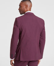 Bar Iii Mens Slim fit Suit Jacket Blazer 38 L Berry Red Solid Stretch Wool