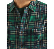 Nautica Mens Classic fit Long Sleeve Button-Up Shirt XL Blue Plaid