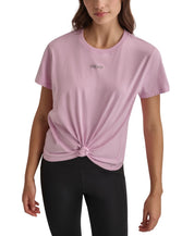Dkny Womens Regular fit Short Sleeve T-Shirt Shirt Small Pink Solid