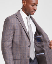 Tommy Hilfiger Mens Modern fit Sport Coat Blazer 46 R Brown Plaid