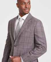 Tommy Hilfiger Mens Modern fit Suit Jacket Blazer 48 R Brown Plaid