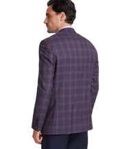 Michael Kors Mens Classic fit Sport Coat Blazer 50 L Purple Plaid