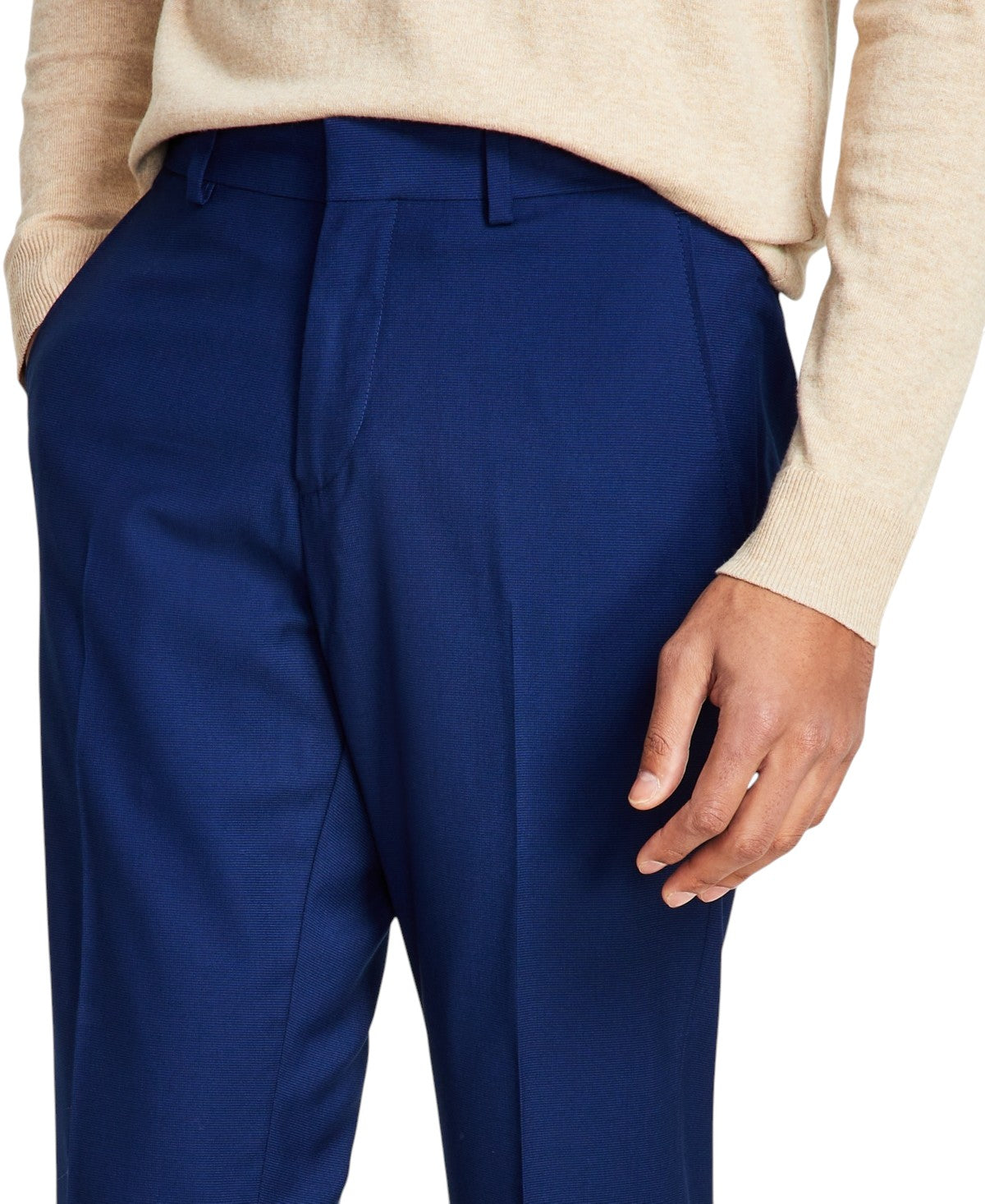 Kenneth Cole Mens Slim fit Dress Pants 38 / 29 Navy Blue Solid