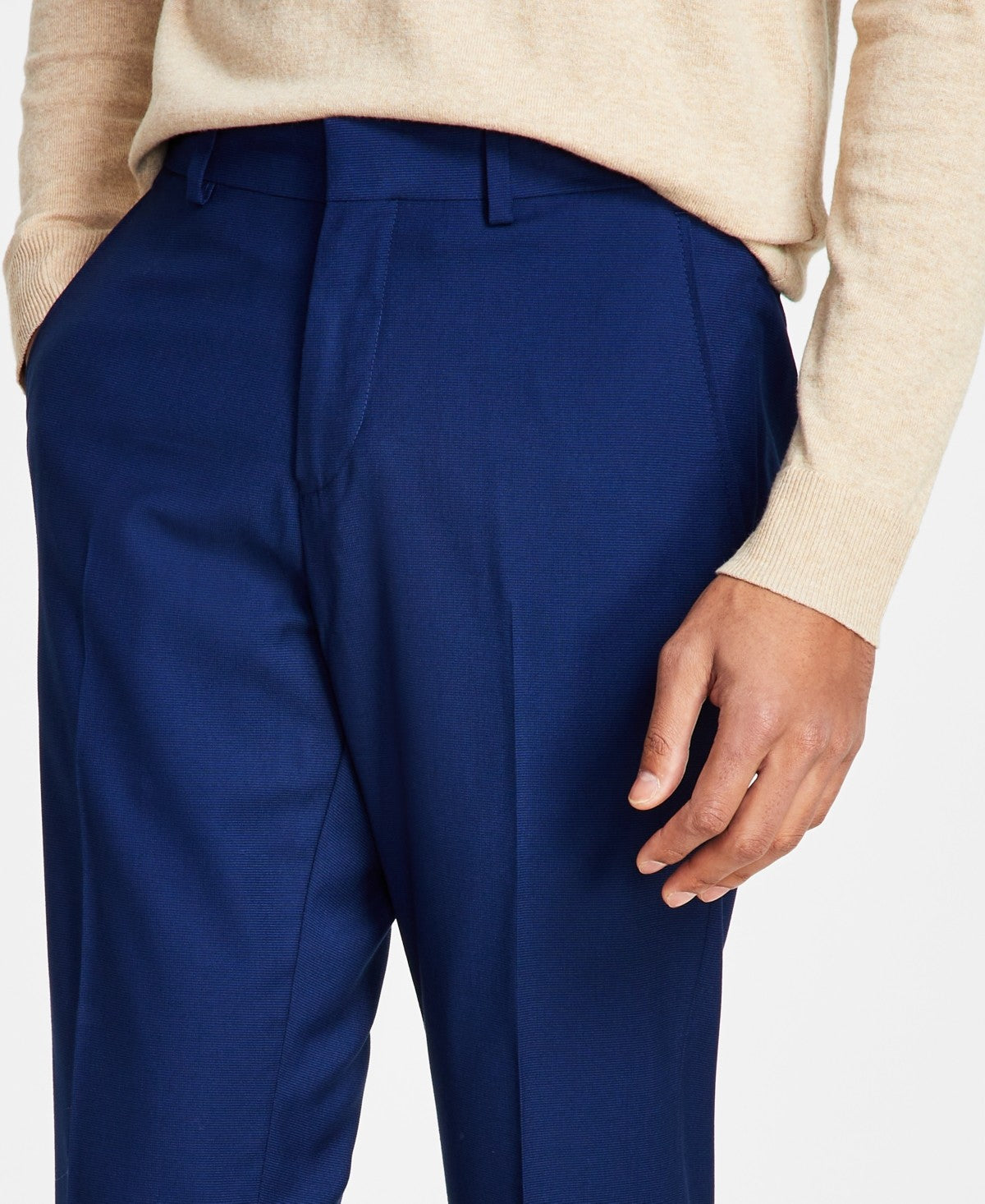 Kenneth Cole Mens Slim fit Dress Pants 36 / 29 Blue Solid