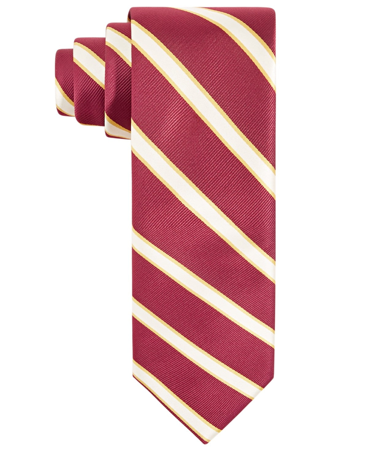 TAYION Mens Regular fit Tie Necktie One Size Red Striped