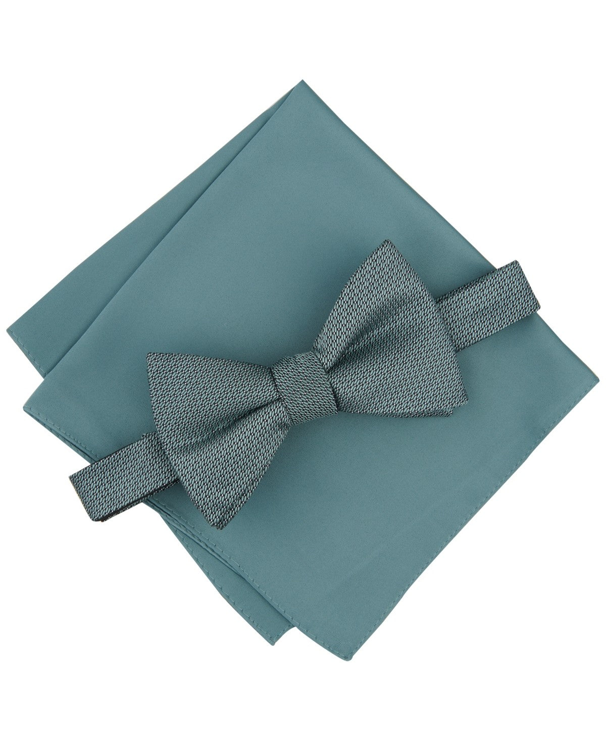 Alfani Mens Regular fit Bow Tie Necktie Pocket Square Set One Size Mint Green