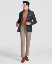 Tallia Mens Slim fit Sport Coat Blazer 40 R Forest Green Herringbone