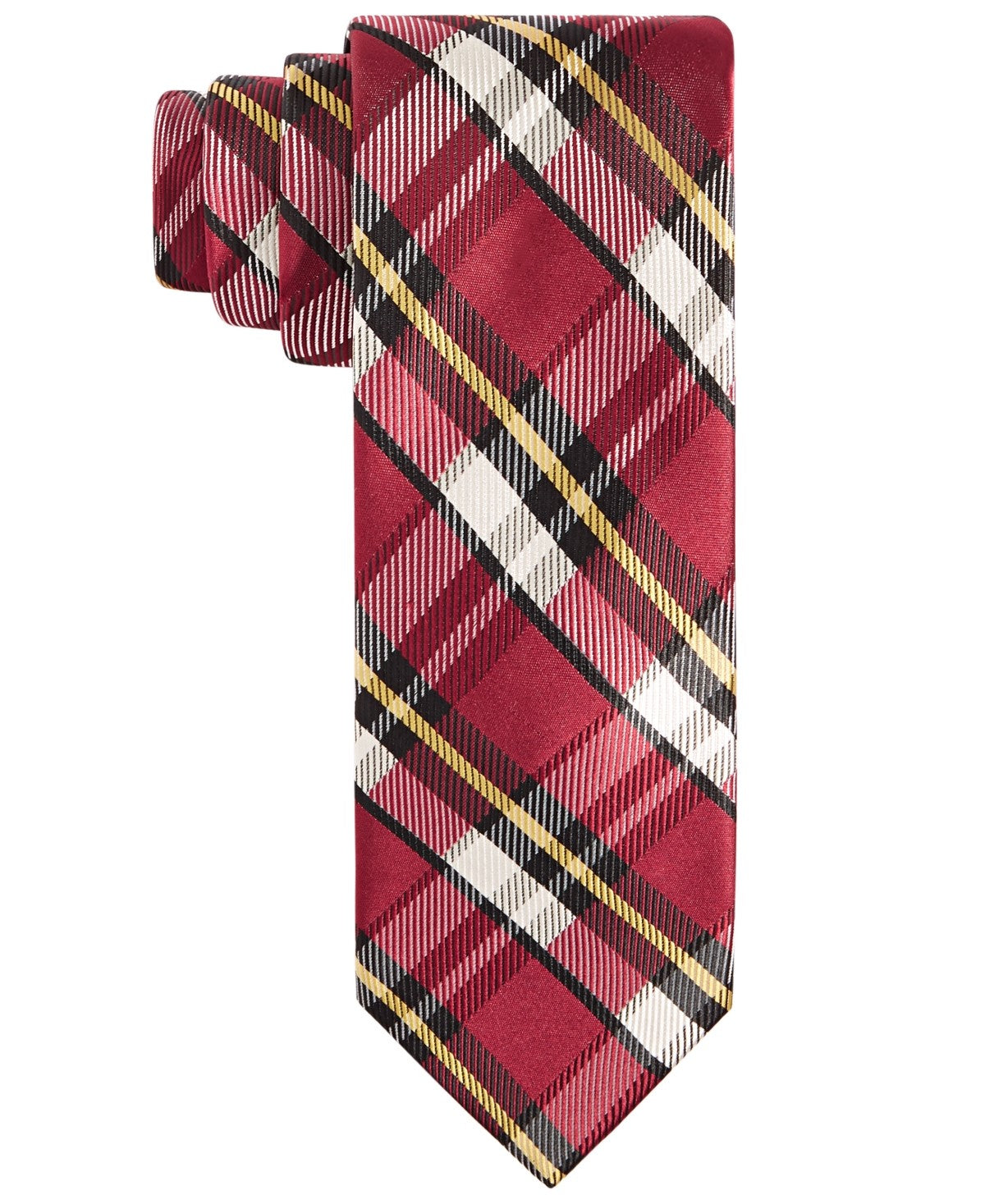 TAYION Mens Regular fit Tie Necktie One Size Red Kappa Alpha Plaid