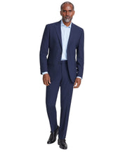 DKNY Mens Modern fit 2 Piece Suit 44 R / 37 Waist Navy Blue Stretch