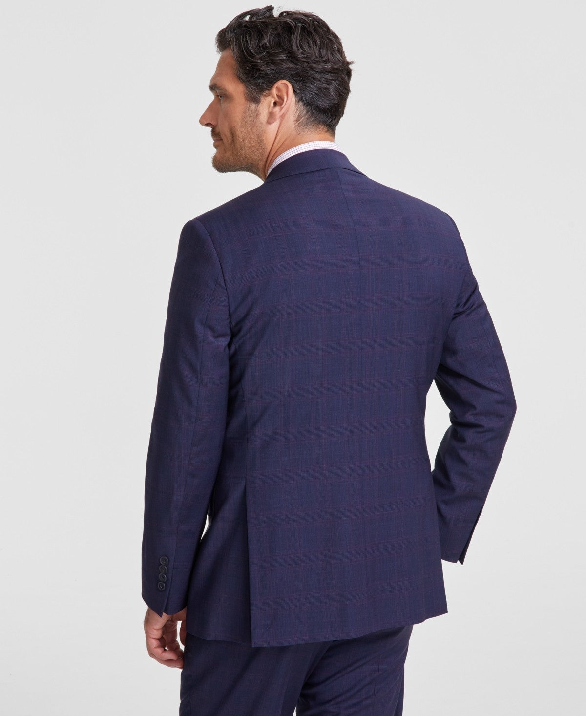 Brooks Brothers Mens Classic fit Suit Jacket Blazer 44 R Navy Blue Plaid