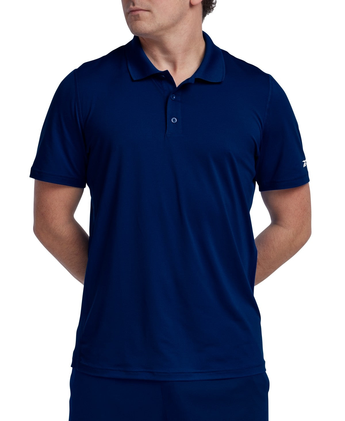 Reebok Mens Regular fit Short Sleeve Polo Shirt Medium Blue Solid