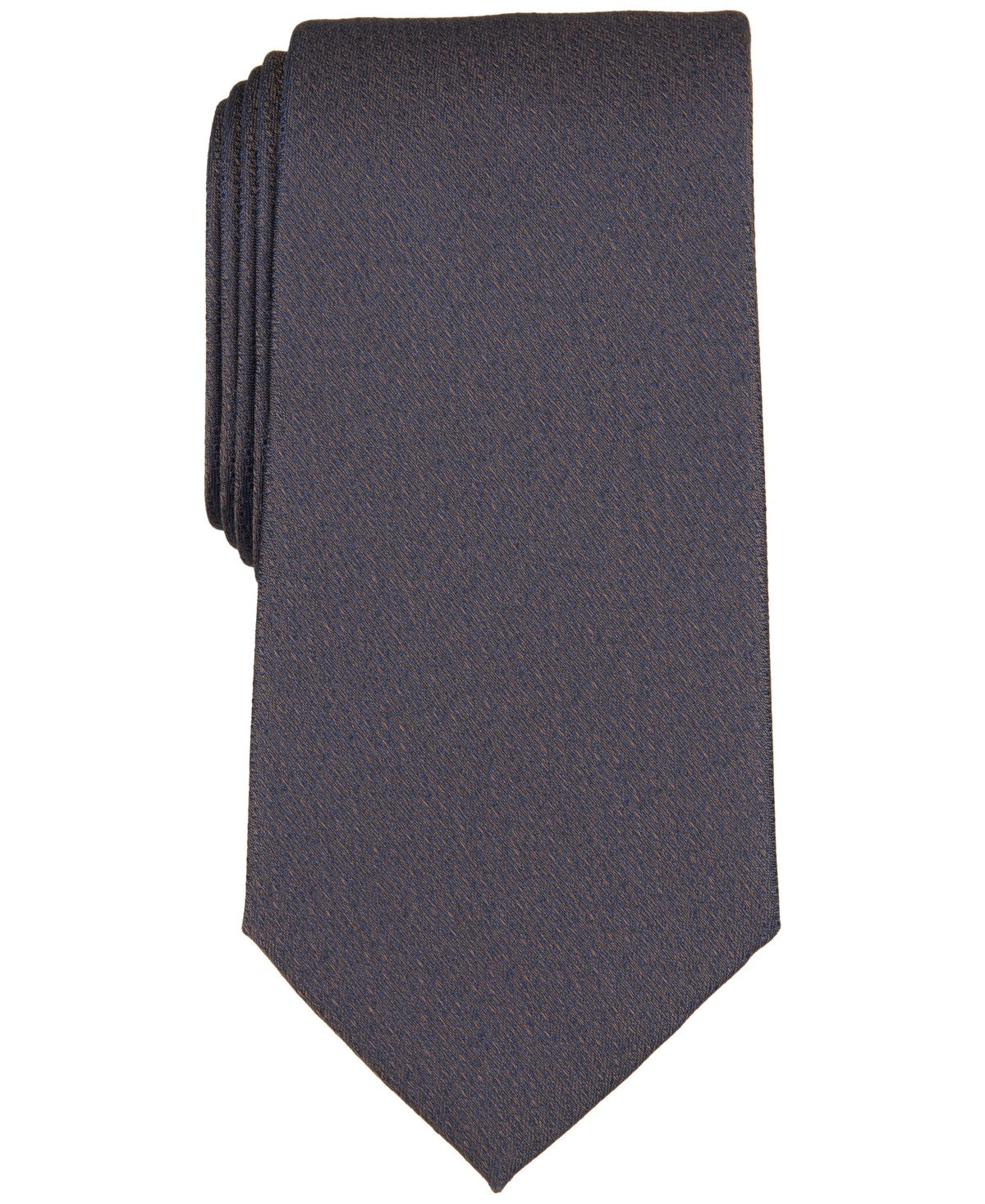 Perry Ellis Mens Malco Classic Solid Neck Tie Brown